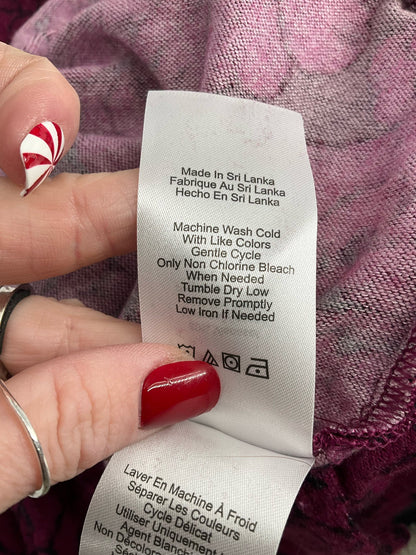 Donna Karan -  Raspberry/Black Floral Pre-Owned Ladies Casual Top - Size Medium