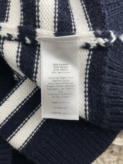 Talbots - Ecru/Navy Stripe Pre-Owned Ladies Casual Top - Size Medium