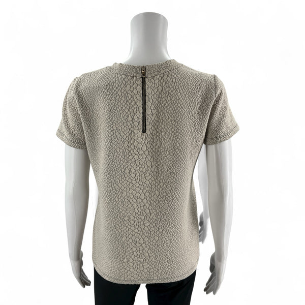 Ann Taylor Tan Print Pre-Owned Ladies Top - Size XS