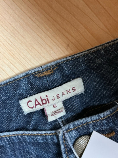 Cabi Destructed Cutoff Denim Jean Shorts Size 6