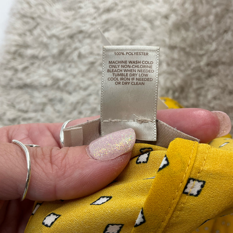Loft Yellow Print Pre-Owned Ladies Top - Size Small - Margaret’s Fine Consignment
