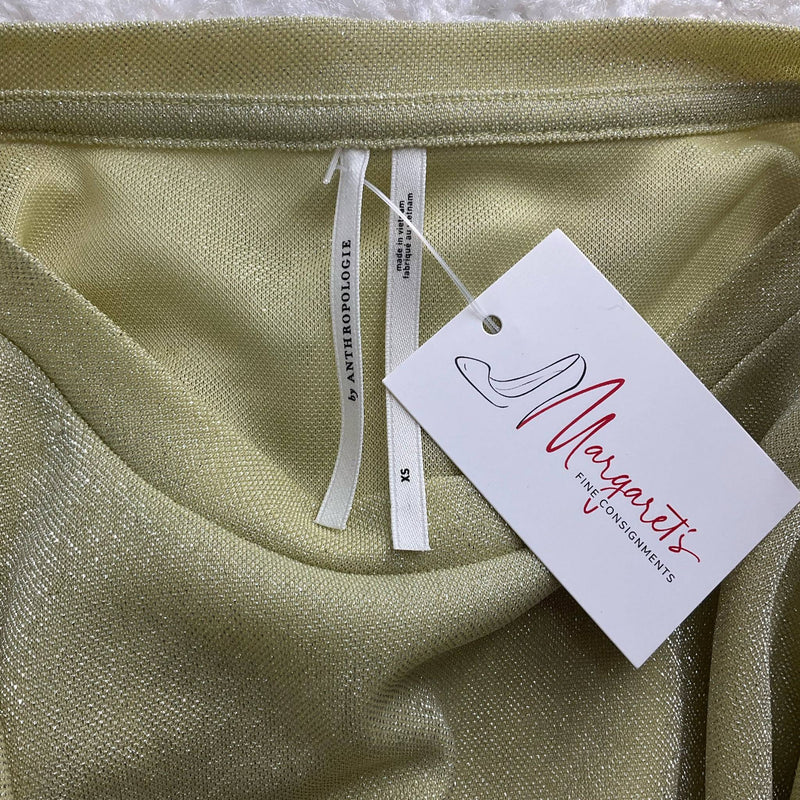 Anthropologie Yellow Sparkle Top - Size XS - Margaret’s Fine Consignment