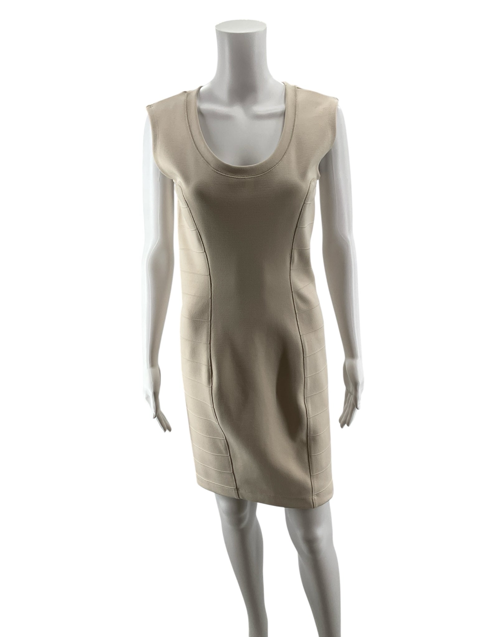 French Connection Spotlight Bandage Bodycon Dress Tan Size 12