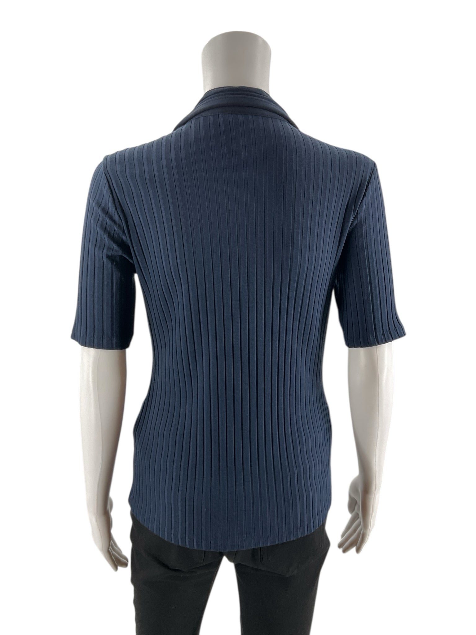 BR Navy Stripe Pre-Owned Ladies Casual Top - Size Small