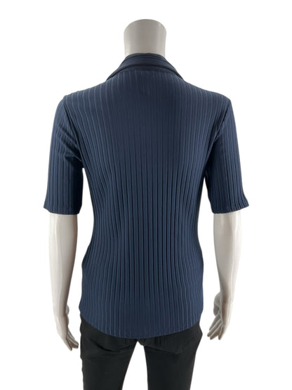 BR Navy Stripe Pre-Owned Ladies Casual Top - Size Small