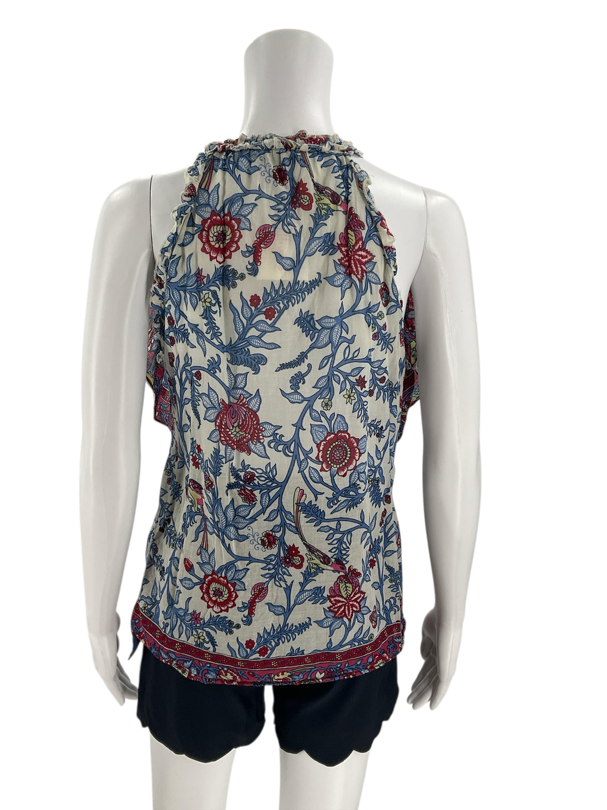 Point Sur Floral Ruffle Cold-Shoulder Halter Top Size 4 - ONLINE ONLY
