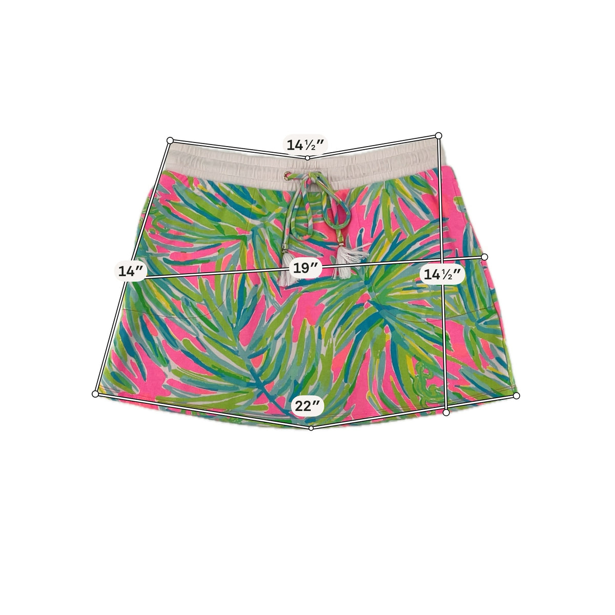 Lilly Pulitzer Colette Palm Print Knit Skort Size Medium
