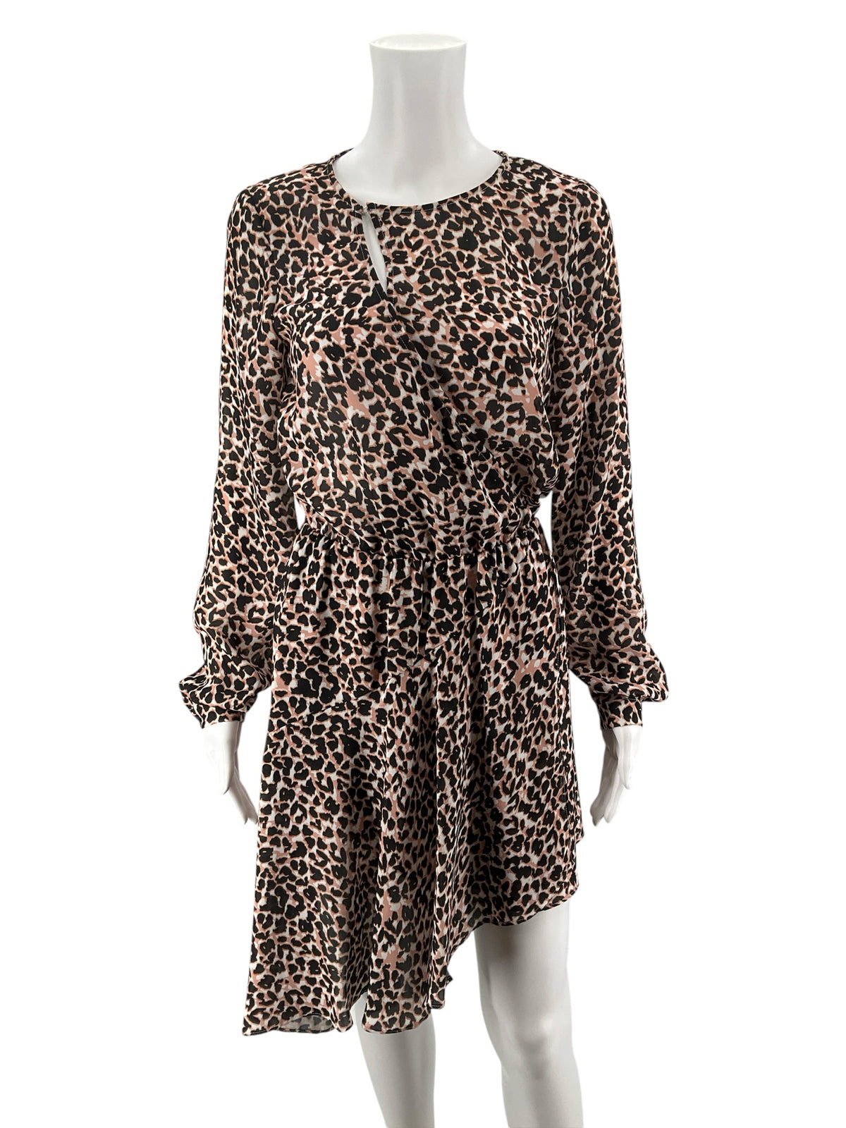 Parker Parker Kensal Leopard Print Blouson Mini Dress XS
