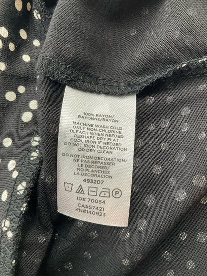 Loft Black/White Polka Dot Pre-Owned Ladies New with Tags Top - Size Small Petite