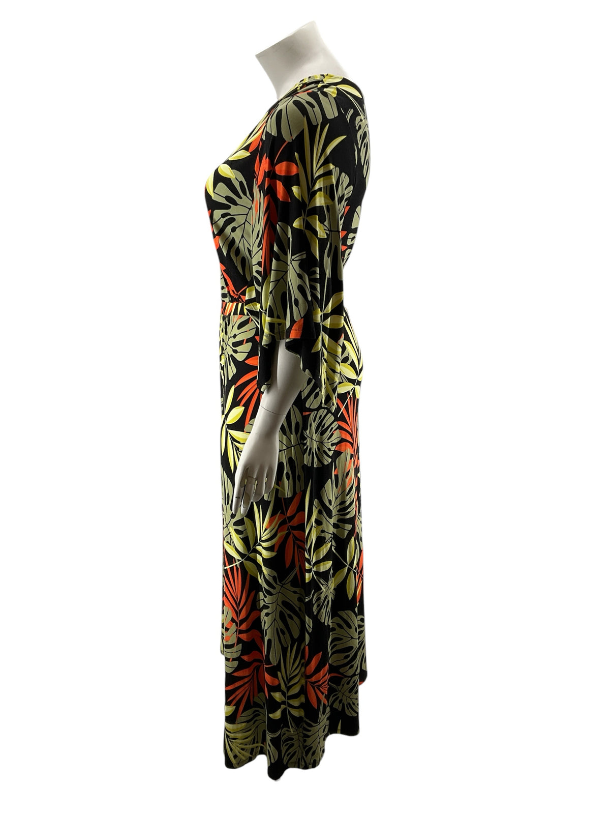 G by Giuliana Tropical Leaf Print V-Neck Maxi Dress Size XL - ONLINE ONLY