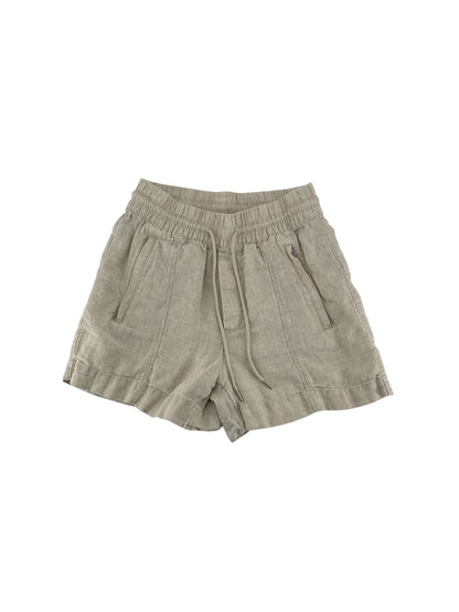 Athleta Tan Shorts Cabo Linen Shorts Tan Drawstring Waist Size XXS - Size xxs