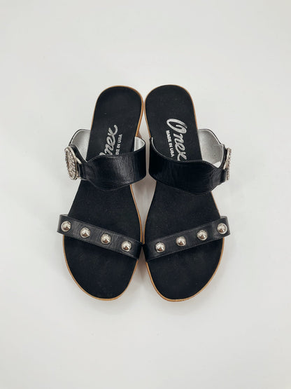 Onex Black Studded Pre-Owned Ladies Sandals - Size 9 - Margaret’s Fine Consignment