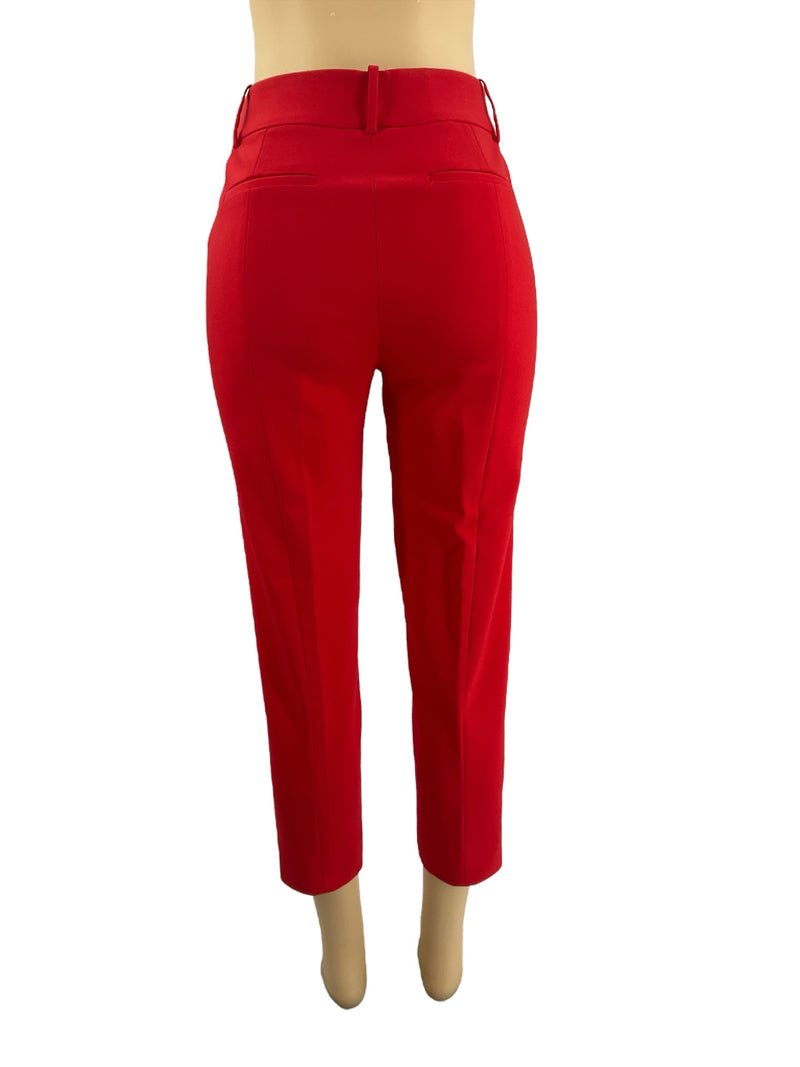 CeCe Red Solid Pre-Owned Ladies Pants - Size 8 - Margaret’s Fine Consignment