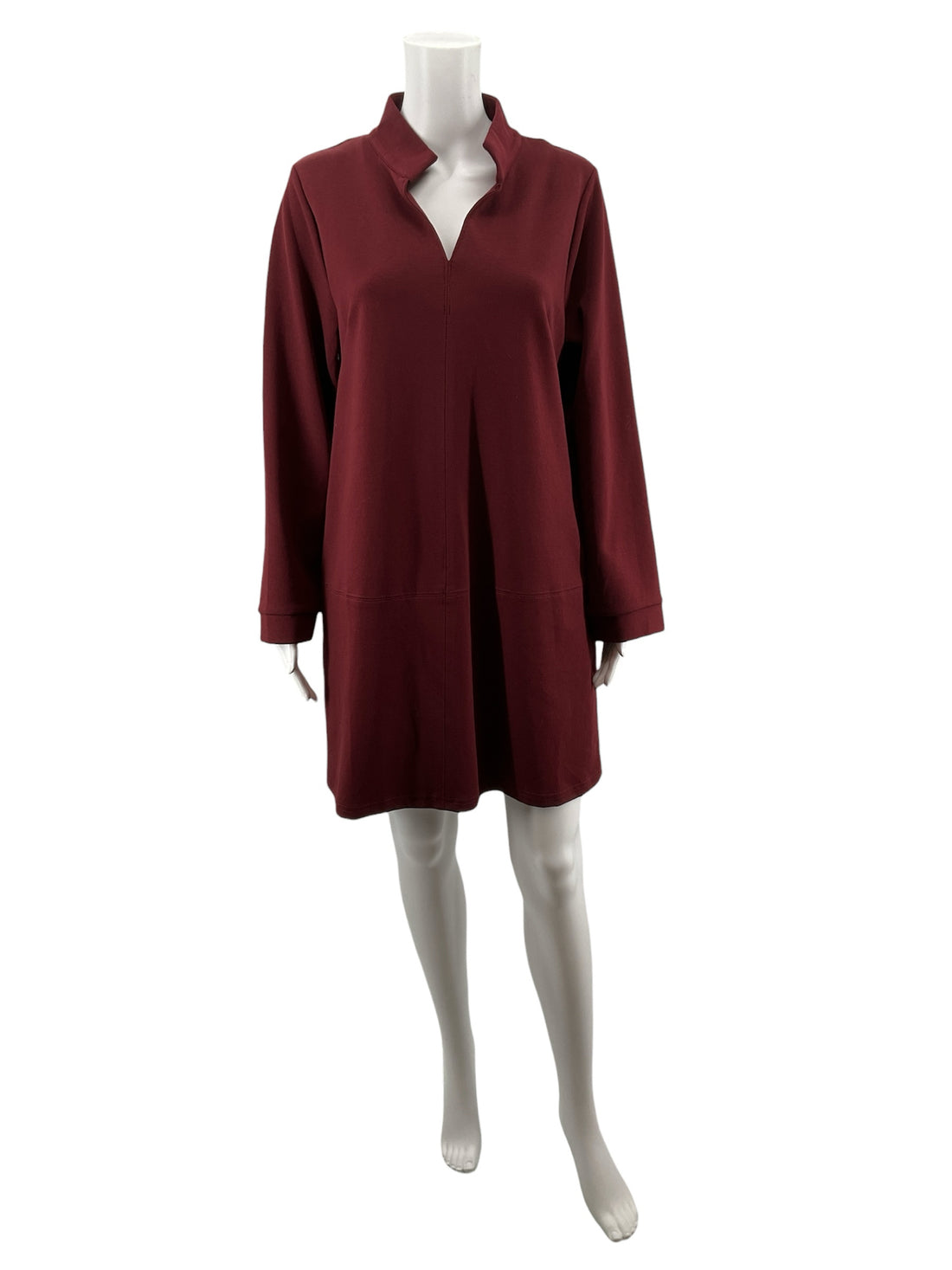 Jodifl Maroon Solid Pre-Owned Ladies New With Tags Dress - Size Medium