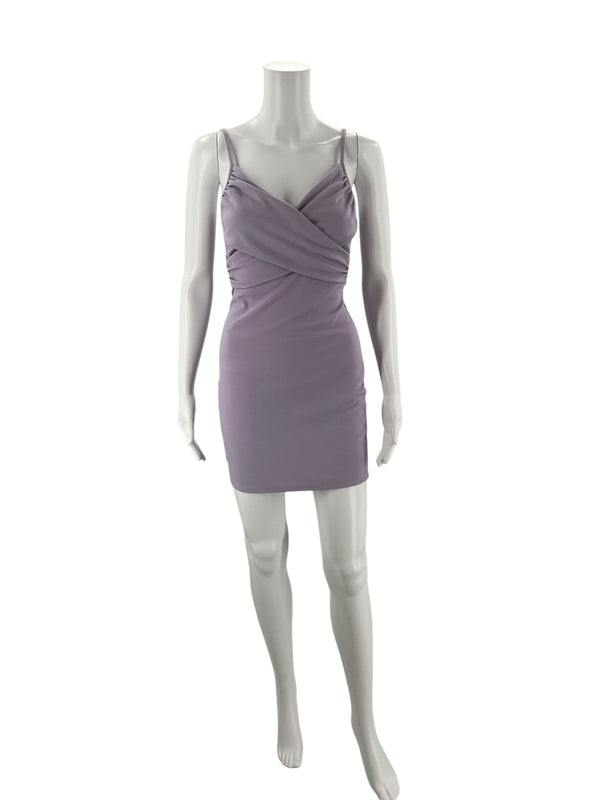 Blue Blush Lavender Solid Pre-Owned Ladies Dress - Size Small