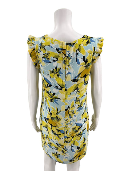 Cynthia Rowley Blue/Yellow Floral Dress Size 4