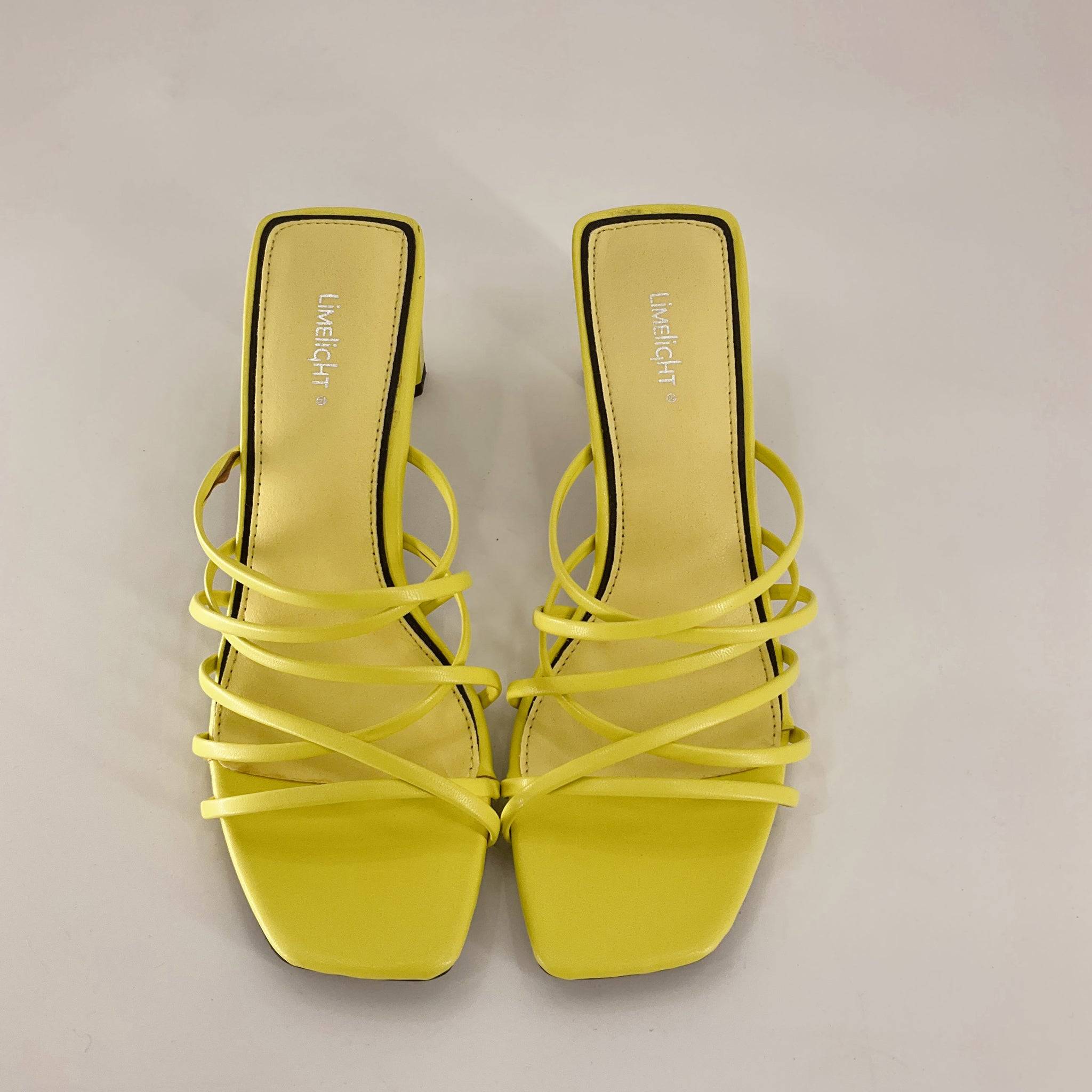Lime Light Yellow Pre-Owned Ladies Sandals - Size 8 - Margaret’s Fine Consignment
