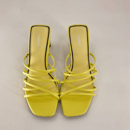 Lime Light Yellow Pre-Owned Ladies Sandals - Size 8 - Margaret’s Fine Consignment