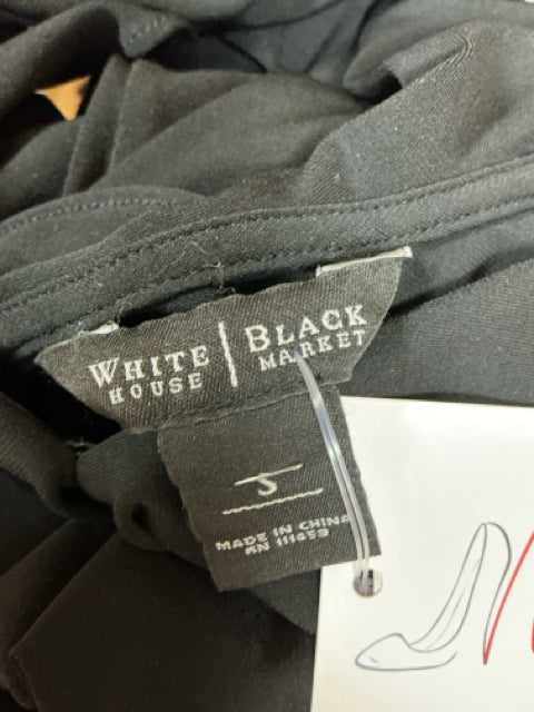 White House Black Market Ruffle Front Sleeveless Dress Black Size Small - ONLINE ONLY