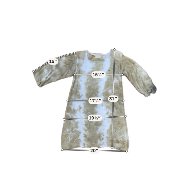 STARK X Crushed Velvet Tie-Dye Tunic Dress | Size XS