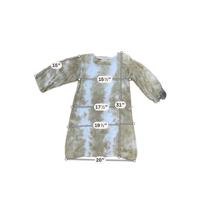 STARK X Crushed Velvet Tie-Dye Tunic Dress | Size XS