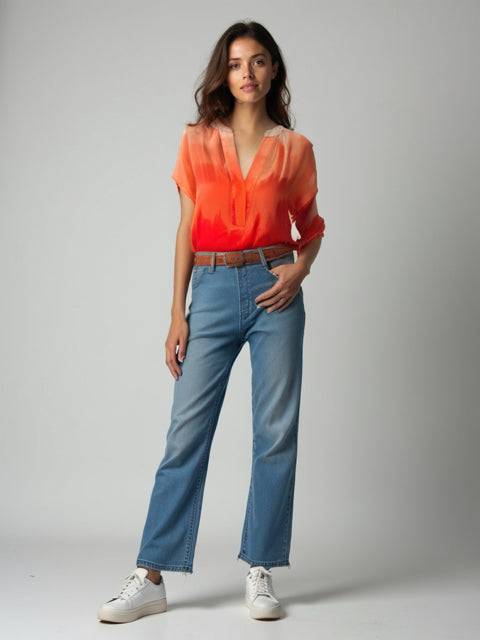 Apt.9 Coral Top Size Medium - Margaret’s Fine Consignment
