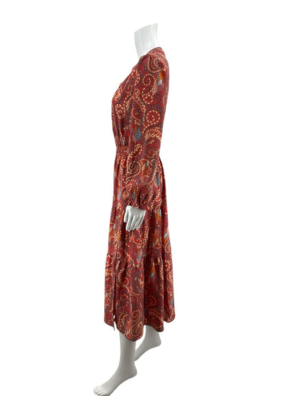 Harlow &amp; Rose Pink/Orange Print Pre-Owned Ladies Dress - Size Small Petite - Margaret’s Fine Consignment