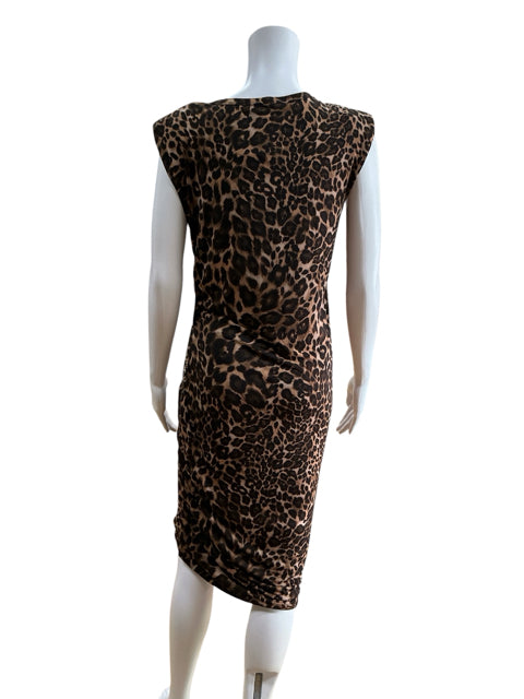White House Black Market Leopard Print Sheath Dress Size Medium NWT