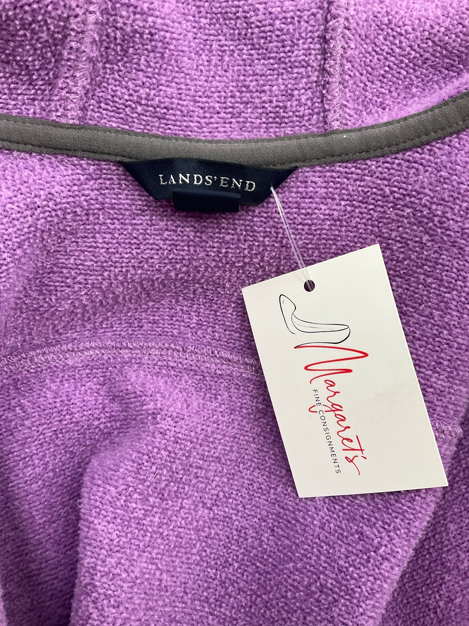 Purple fleece full-zip hoodie jacket for women by Lands&