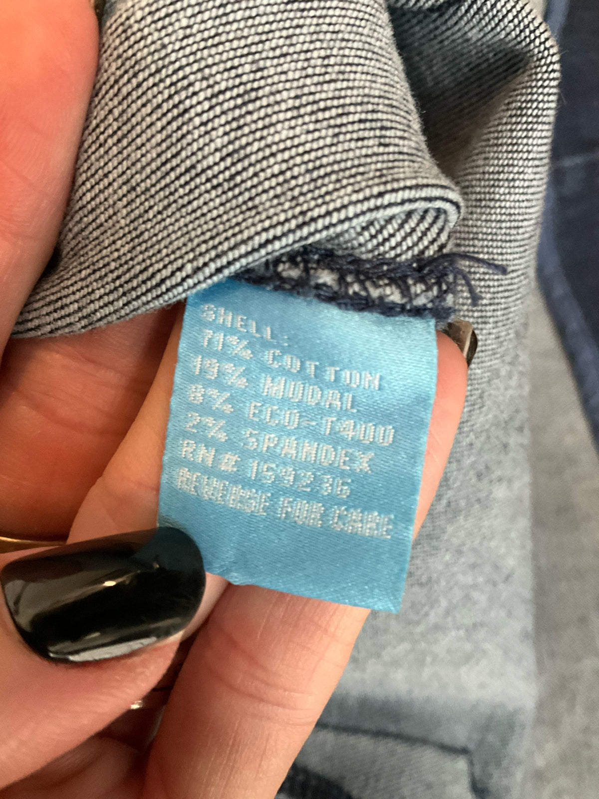 J. McLaughlin Lexington Double-Breasted Denim Blazer Size 6