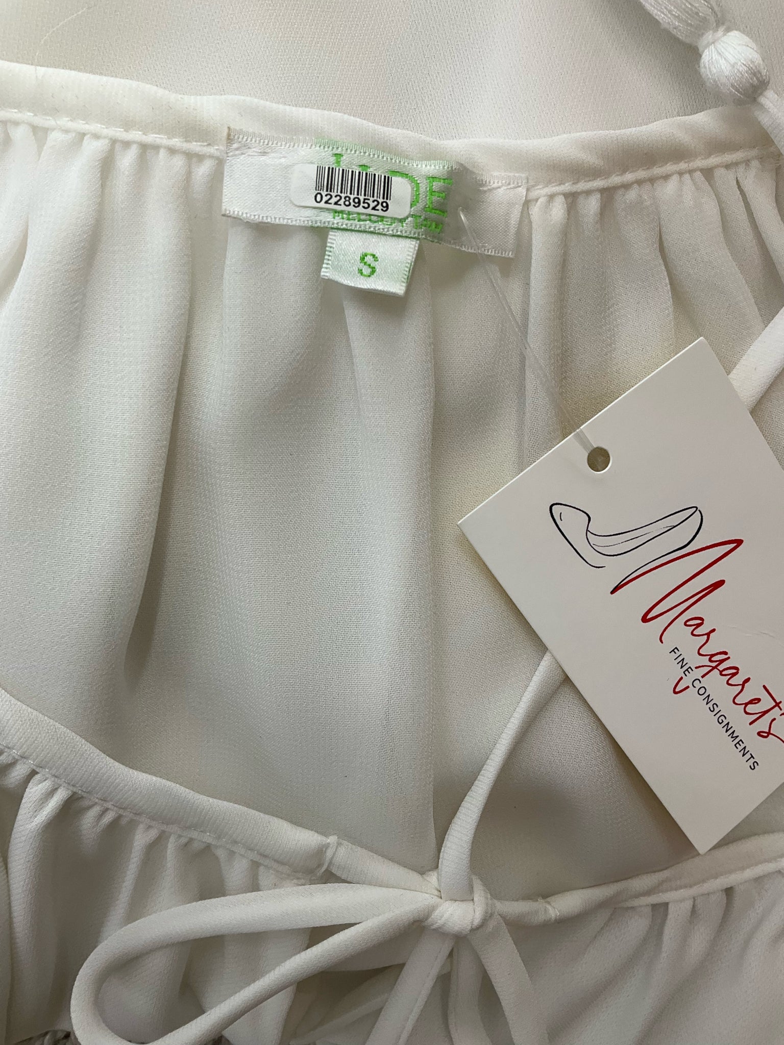 Jade Cream Solid Pre-Owned Ladies Top - Size Small