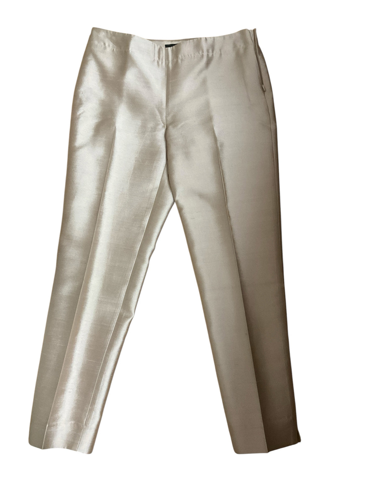 Talbots Signature Size 4 Tan Silk Wool Blend Flat Front Dress Pants - ONLINE ONLY