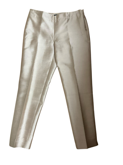 Talbots Signature Size 4 Tan Silk Wool Blend Flat Front Dress Pants - ONLINE ONLY