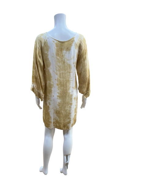 STARK X Crushed Velvet Tie-Dye Tunic Dress | Size XS