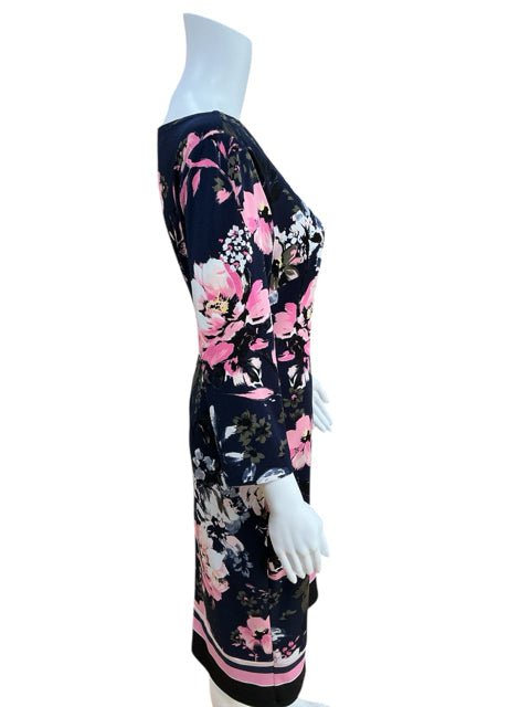 INC Navy/Multi Floral Pre-Owned Ladies Dress - Size Medium - Margaret’s Fine Consignment
