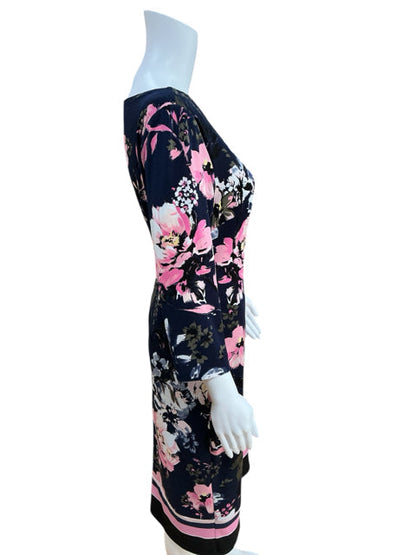 INC Navy/Multi Floral Pre-Owned Ladies Dress - Size Medium - Margaret’s Fine Consignment