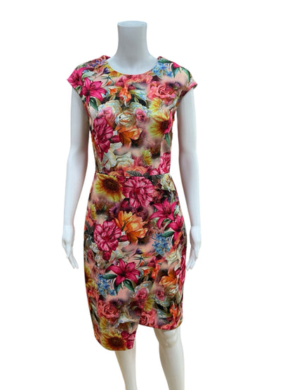 New York &amp; Company multi Sheath Floral Sheath Dress Size Small Pink &amp; Orange Botanical Print - Size S