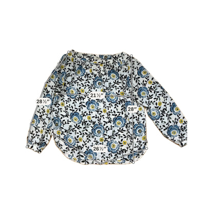 LOFT Outlet Floral Boatneck Blouson Sleeve Blouse | Size XL