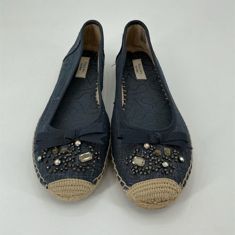 Simply Vera Denim Espadrilles Flats Size 10 - front view