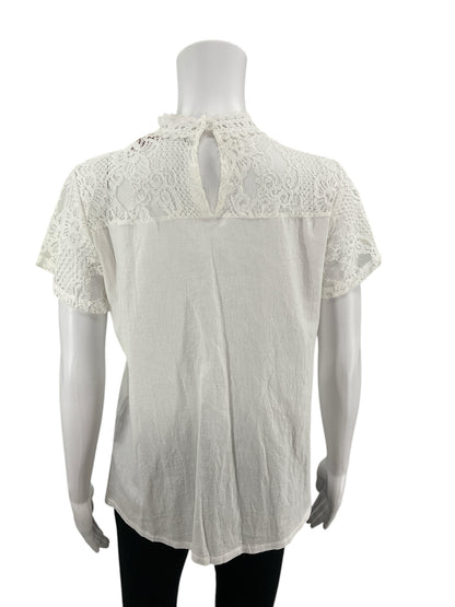 White Lace Top Size S - rear view