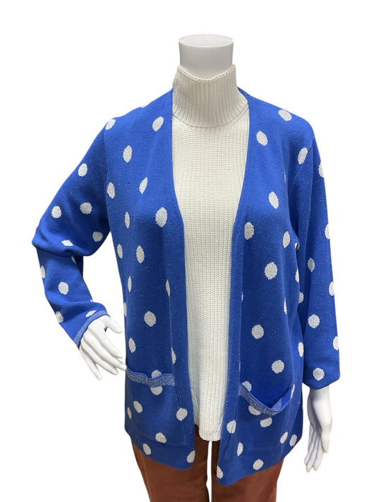 Foxcroft Size LP blue/white Pre-Owned Shrug