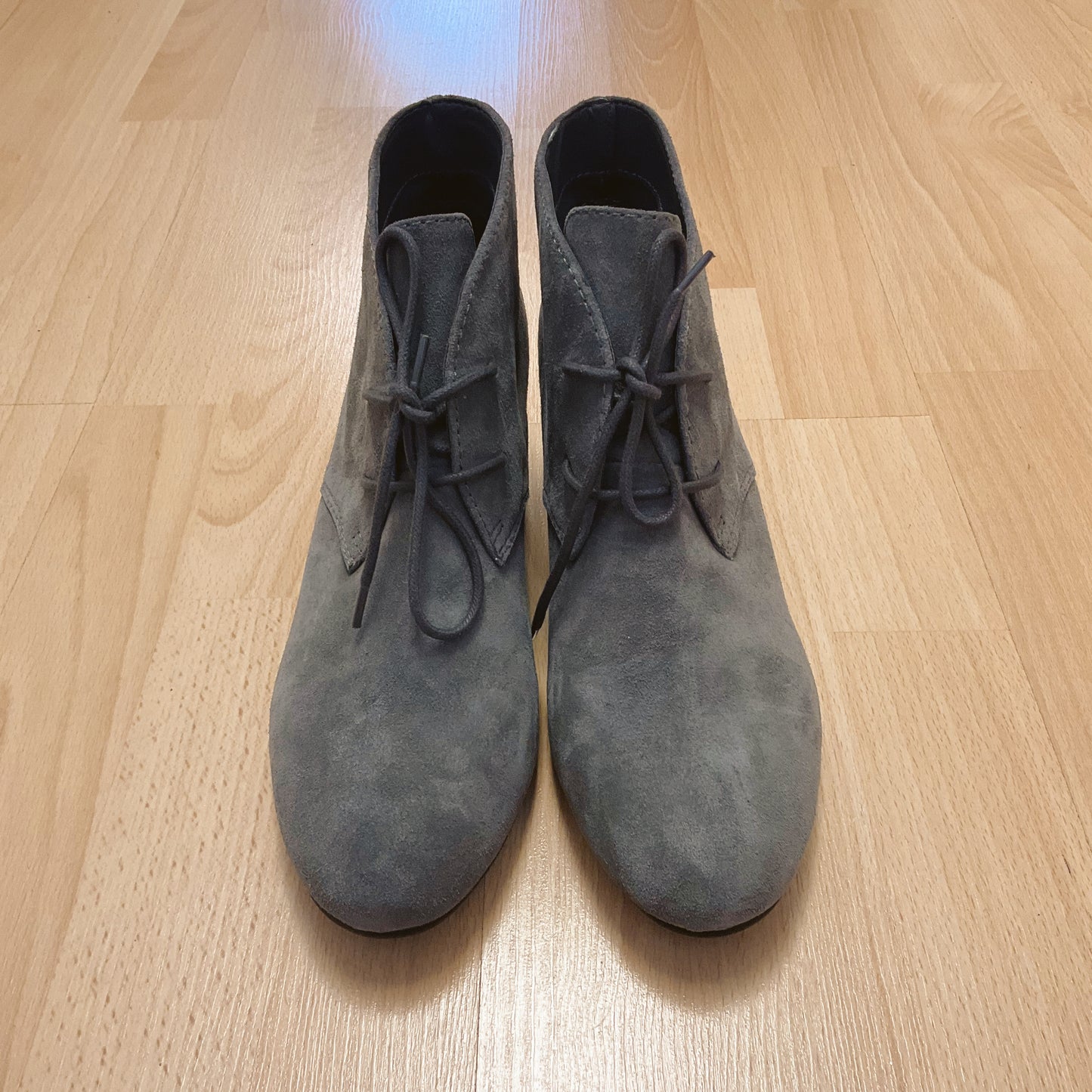 Nine West Gray Suede Booties Size 10