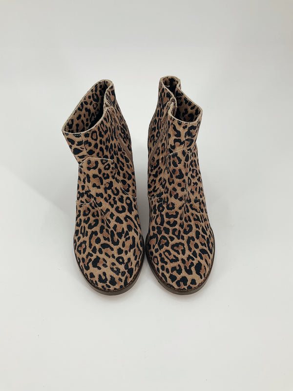 Sole Society Tan/Black Animal Pre-Owned Ladies Booties - Size 9