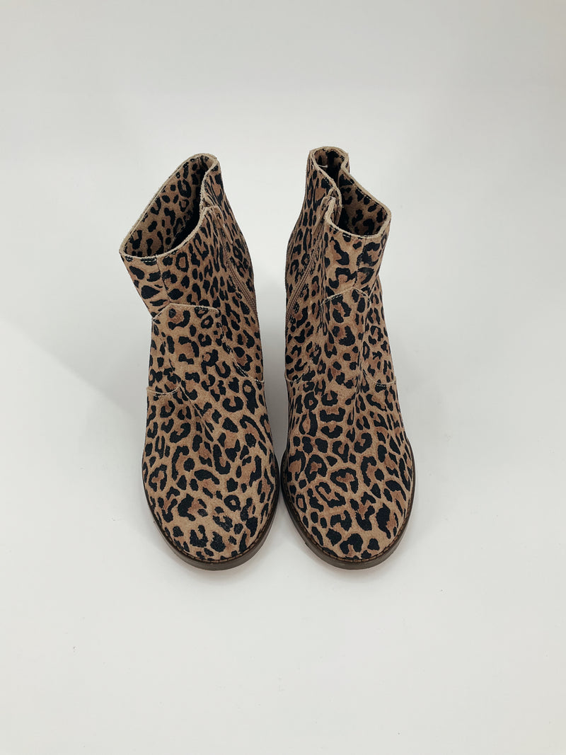 Sole Society Tan/Black Animal Pre-Owned Ladies Booties - Size 9