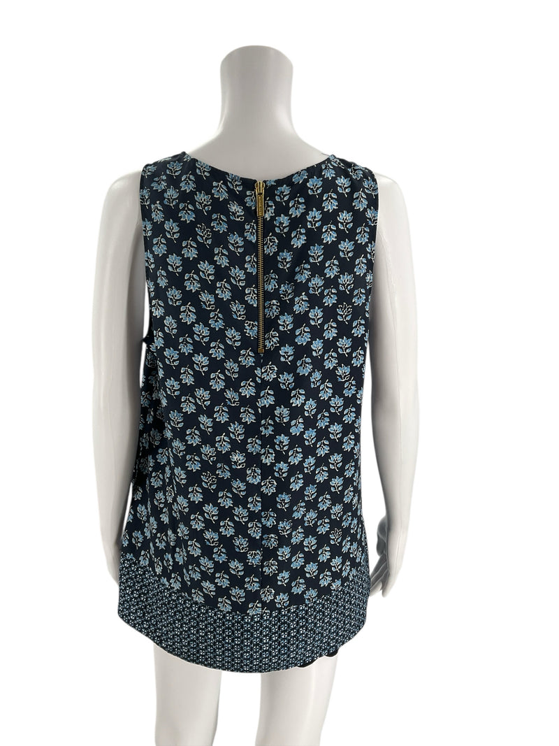 Michael Kors Navy/Blue Print Pre-Owned Ladies Top - Size Medium - Margaret’s Fine Consignment