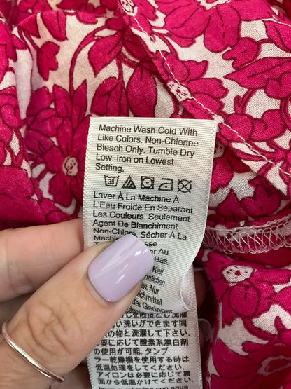 J.Crew Floral Tie-Front Smocked Cotton Maxi Sundress Size XS