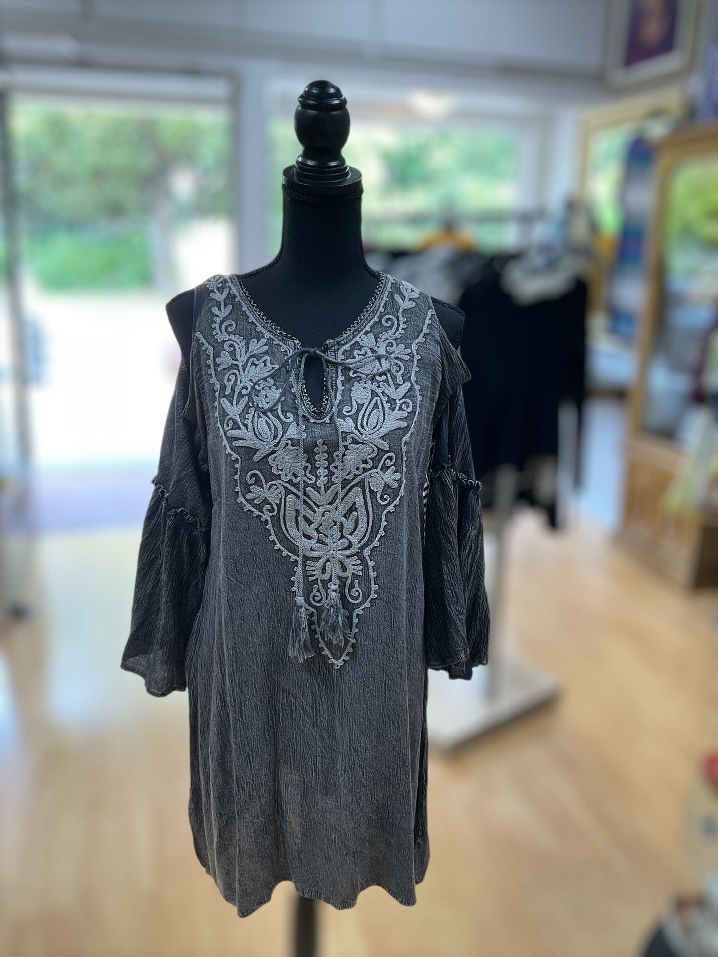 exist Size L Gray Print Dress