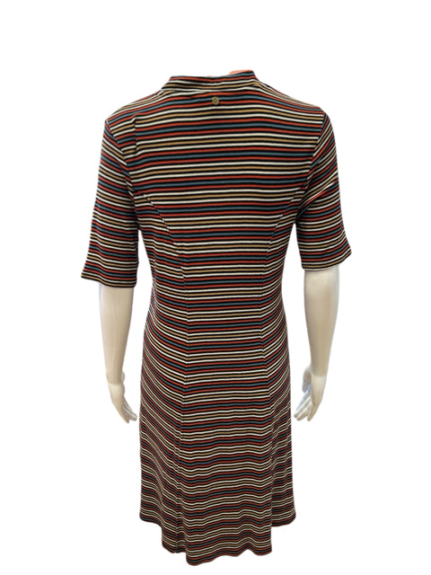 Volcom Black/Multi Stripe Dress Size Small - rear view