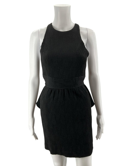 BCBGeneration Black Sleeveless Halter Peplum Cocktail Dress - Size 2- ONLINE ONLY