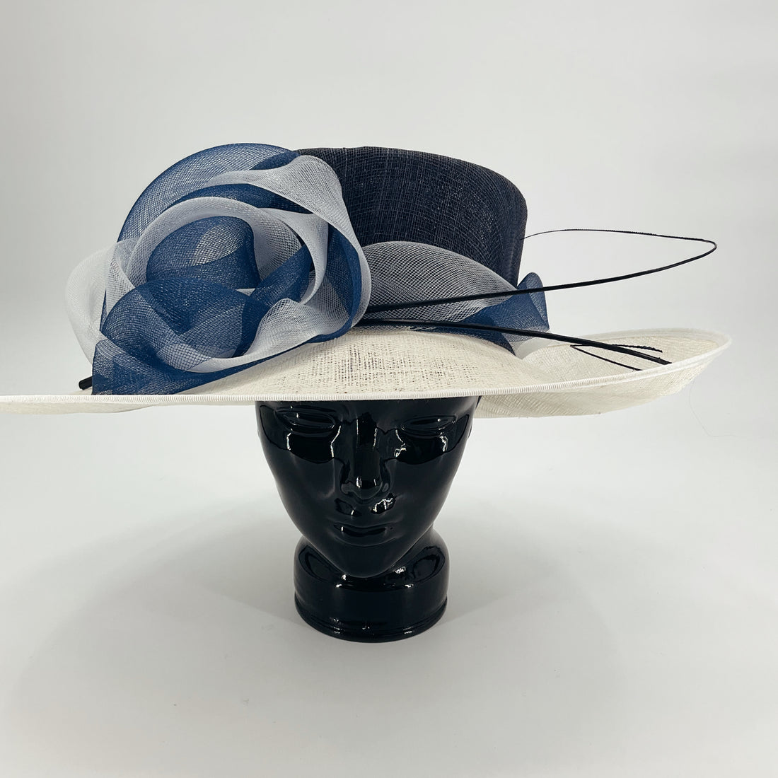 Giovannio Cream/Navy Flower Derby Hat